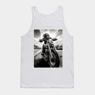 Motorcycle Ride: Two Wheel Freedom "I’m Not Always Grumpy Sometimes I’m on My Motorcycle" Tank Top